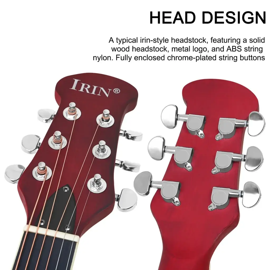 Guitare folk IRIN avec accessoires inclus pour débuter