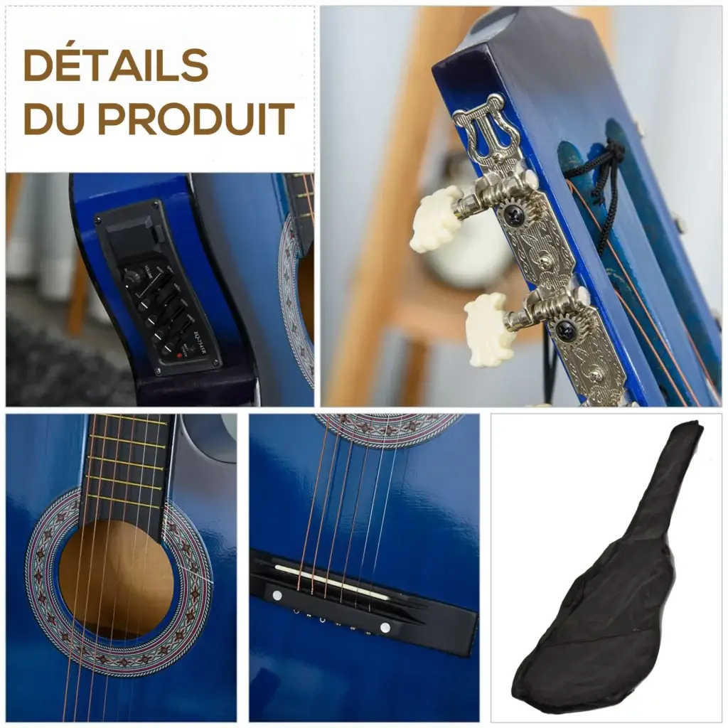 Guitare électrique débutant HOMCOM – Pack complet avec accessoires