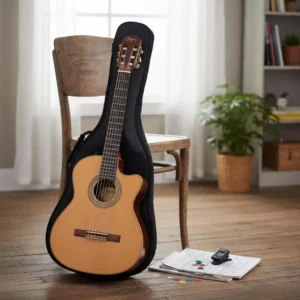 Housse guitare classique 1/2 94x35 cm - Tissu robuste et sangle