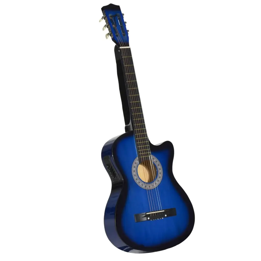 Pack guitare électrique HOMCOM bleu et noir pour débutants avec sac et accessoires